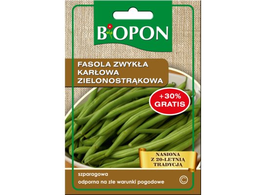 Nasiona fasola zwykła karłowa Jagusia 25 g Bopon