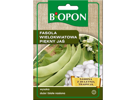 Nasiona fasola wielokwiatowa Piękny Jaś 30 g Bopon