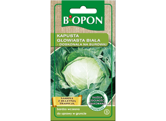Nasiona kapusta głowiasta biała doskonała na surówki 2 g Bopon
