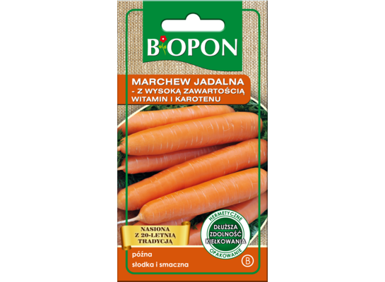 Nasiona marchew jadalna z wysoką zawartością witamin i karotenu 4 g Bopon