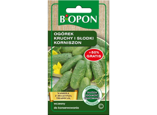 Nasiona ogórek kruchy i słodki korniszon 2 g Bopon