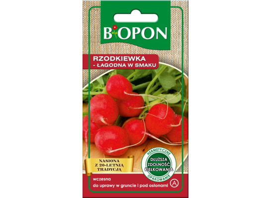 Nasiona rzodkiewka łagodna w smaku 8 g BOPON