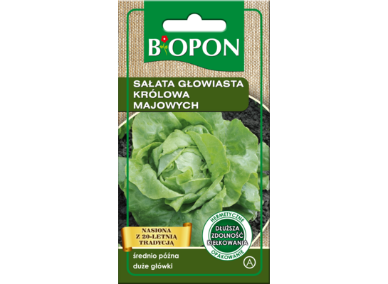 Nasiona sałata głowiasta Królowa Majowych 1 g Bopon