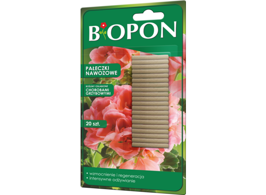 Pałeczki nawozowe do roślin osłabionych chorobami grzybowymi 20 sztuk BOPON