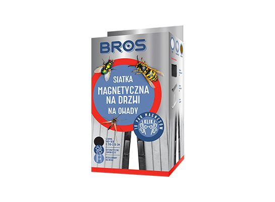 Siatka na drzwi magnetyczna czarna 160 x 220 cm BROS