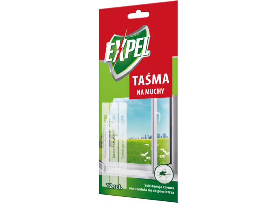 Naklejka na muchy (taśma) 12 sztuk EXPEL