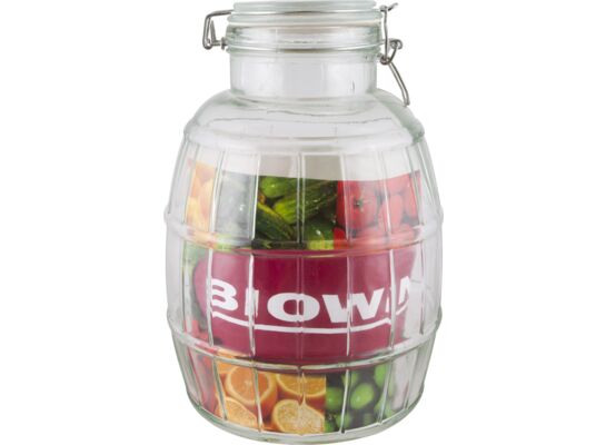 Słoik 3,9 l beczkowy z zamknięciem mechanicznym