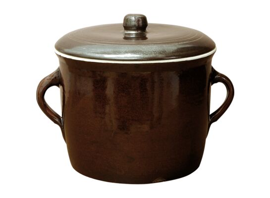 Garnek kamionka 5 l prosty z pokrywką Browin