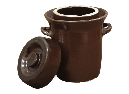 Garnek kamionka 5 l z uszczelką wodną i pokrywką Browin