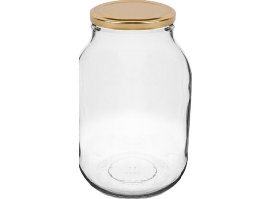 Słoik 3 l ze złotą zakrętką Ø100