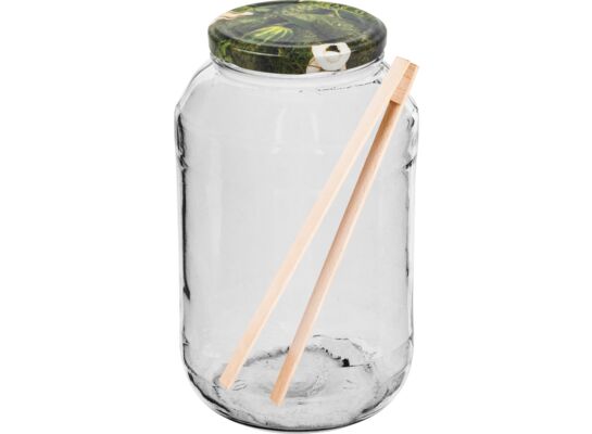 Słoik 1,5 l z kolorową zakrętką Ø82 + szczypce