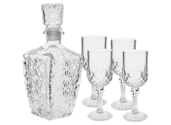 Komplet do nalewki: karafka + 4 kieliszki Browin