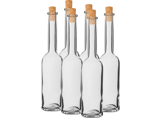 Butelka na nalewkę 100 ml + korki 6 sztuk Browin