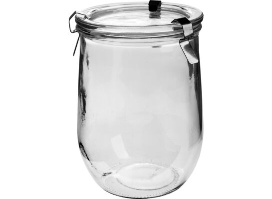 Słój ozdobny Pękaty brzuszek biały 970 ml Browin