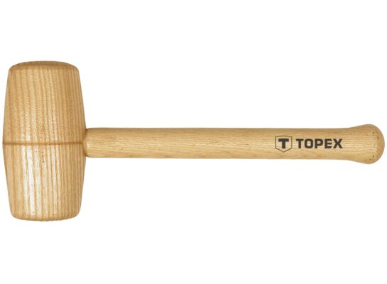 Młotek drewniany okrągły, 70 mm, trzonek drewniany TOPEX