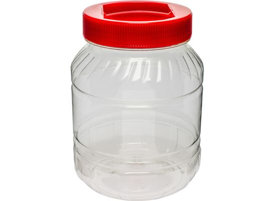 Słój plastikowy 3 l z kolorową zakrętką Browin