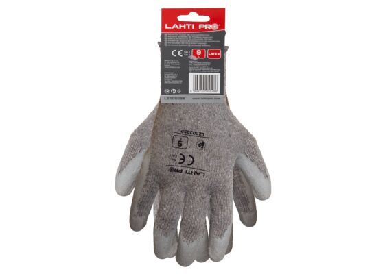 Rękawice lateks LAHTI PRO szare 9