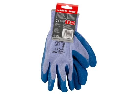 Rękawice lateks LAHTI PRO niebiesko-szare 9