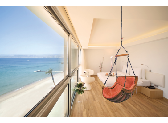 Fotel Alpha wiszący terracota podwieszenie proste 4iQ