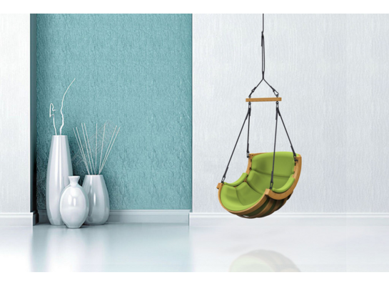 Fotel Alpha wiszący zielony podwieszenie proste 4iQ