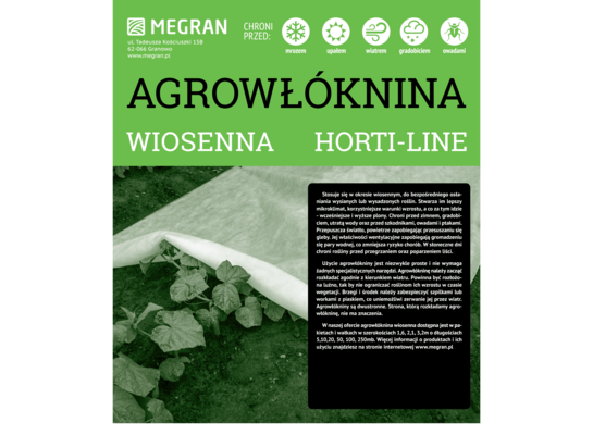 Agrowłóknina wiosenna HORTI-LINE 1,6 m x 50 mb