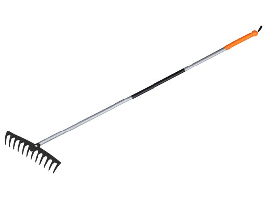 Grabie proste 41 x 11 cm, 12 zębów, trzonek stalowy