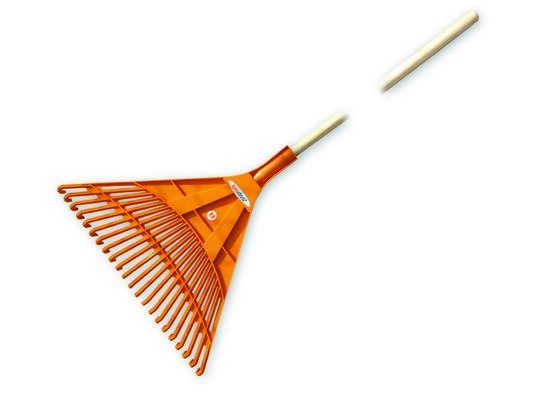Grabie wachlarzowe 50 x 45 cm, 22 zęby, trzonek drewniany lakierowany