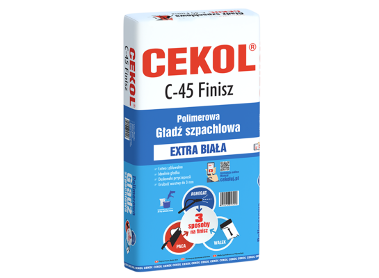 Gładź szpachlowa polimerowa C-45 Finish 5 kg CEKOL