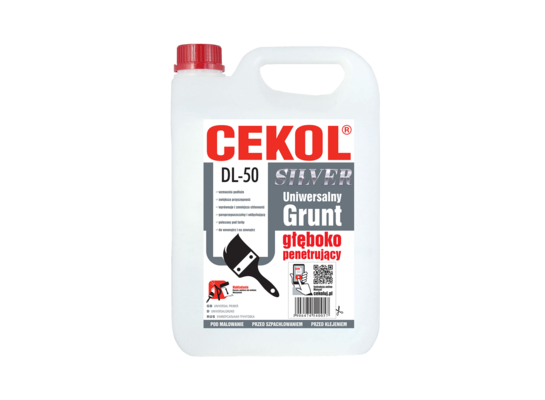 Uniwersalny grunt głęboko penetrujący DL-50 SILVER 5 litrów CEKOL