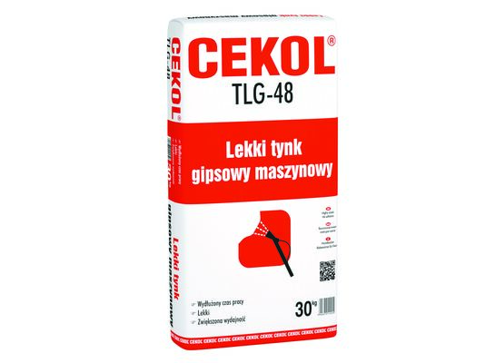 Tynk gipsowy ręczny lekki TLG-48, 30 kg CEKOL