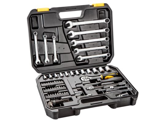 Klucz nasadowy 1/4" , zestaw 71 sztuk TOPEX