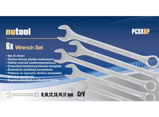 Zestaw kluczy płaskooczkowych PCSK6P polerowane Nutool
