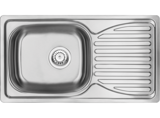 Zlewozmywak stalowy Doppio satyna 78 x 43 cm Deante