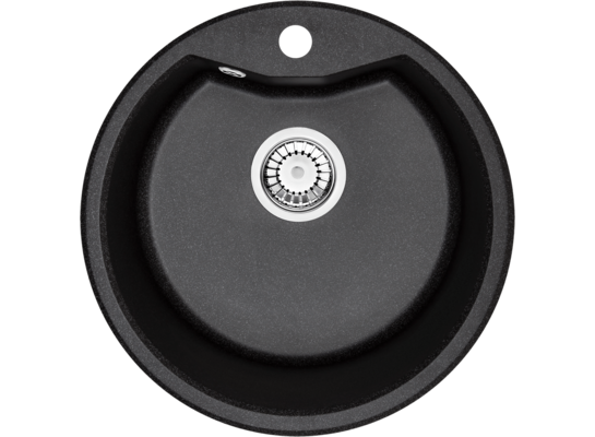 Zlewozmywak granitowy Solis grafitowy Ø48 cm Deante
