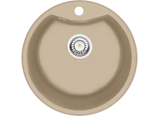 Zlewozmywak granitowy Solis piaskowy Ø48 cm Deante