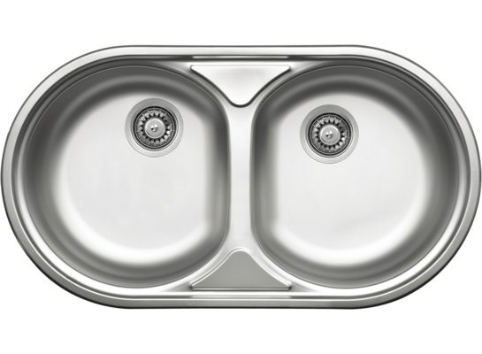 Zlewozmywak stalowy Duet satyna 78,5 x 43,5 cm Deante