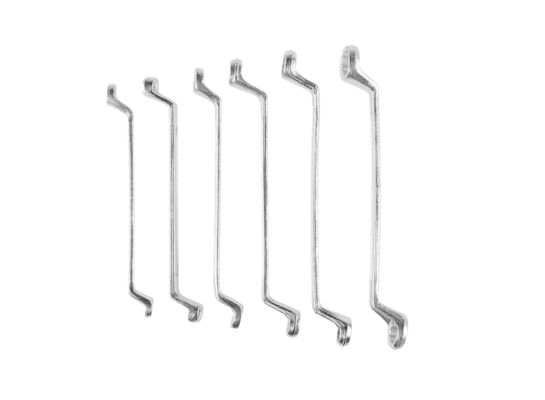 Klucz oczkowy odgięty 6 - 17 mm, zestaw 6 sztuk Top Tools