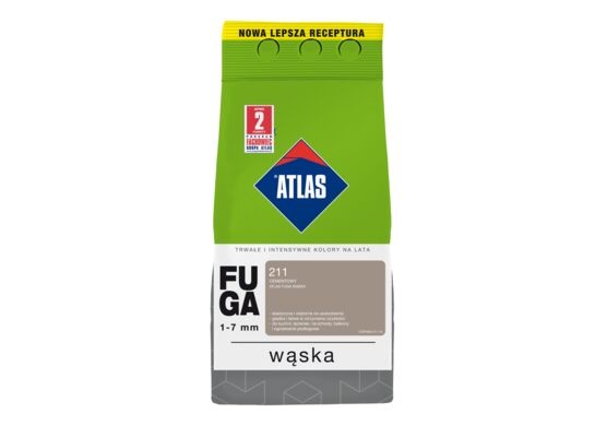 Fuga wąska 211 cementowy 2 kg Atlas