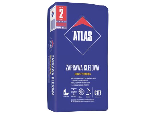 Klej uniwersalny ZAPRAWA KLEJOWA UELASTYCZNIONA C1TE 10 kg Atlas
