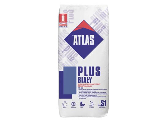Klej wysokoelastyczny odkształcalny PLUS BIAŁY C2TE 25 kg Atlas