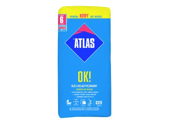 Klej do płytek OK! UELASTYCZNIONY C1TE 22,5 kg Atlas