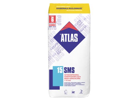 Szybkosprawna samopoziomująca masa szpachlowa SMS 15 25 kg Atlas