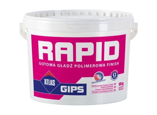 Gotowa gładź polimerowa GIPS RAPID śnieżnobiały 18 kg Atlas