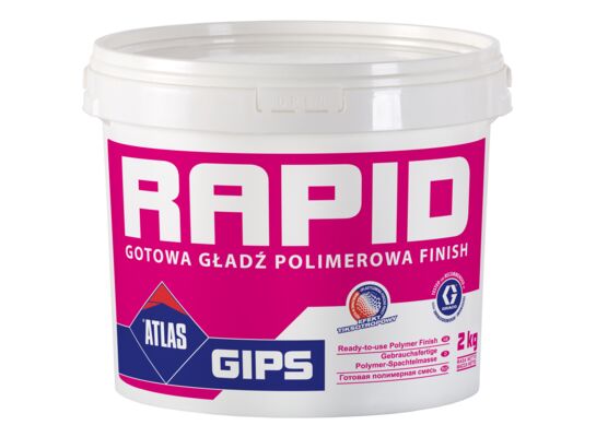 Gotowa gładź polimerowa GIPS RAPID śnieżnobiały 2 kg Atlas