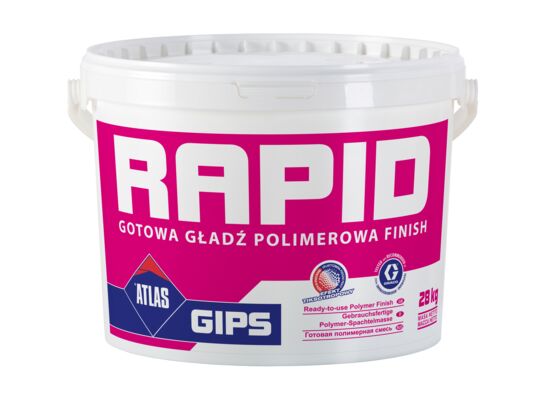 Gotowa gładź polimerowa GIPS RAPID śnieżnobiały 28 kg Atlas