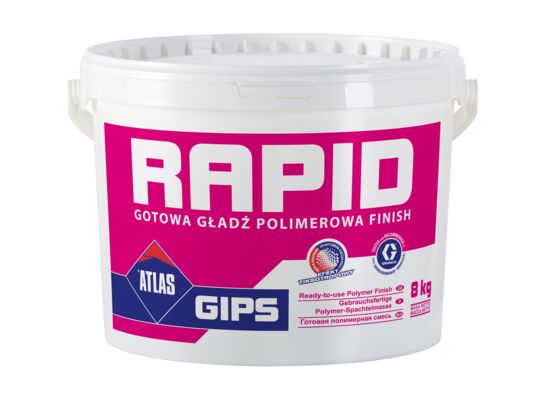 Gotowa gładź polimerowa GIPS RAPID śnieżnobiały 8 kg Atlas