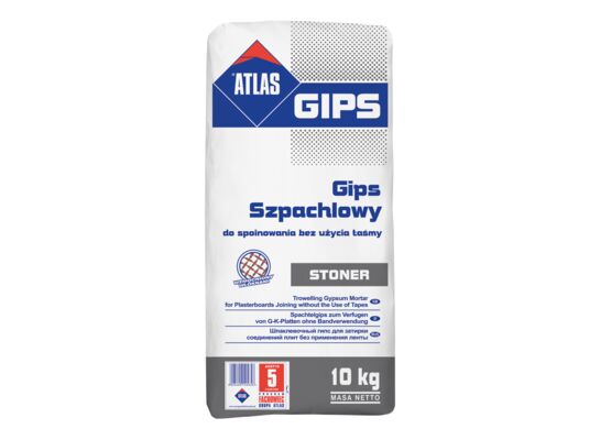 Gips szpachlowy do spoinowania bez użycia taśm GIPS STONER 10 kg Atlas