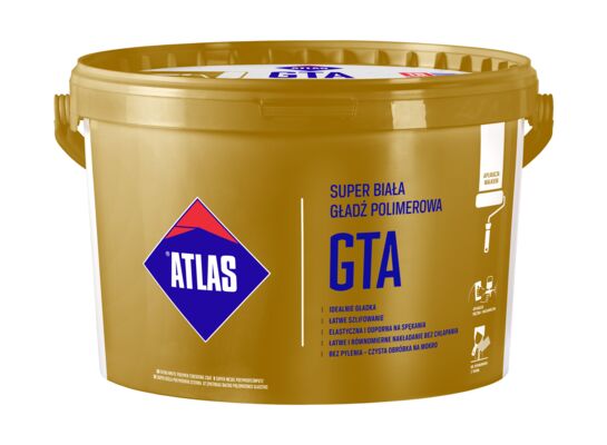 Super biała gładź polimerowa GTA 18 kg Atlas
