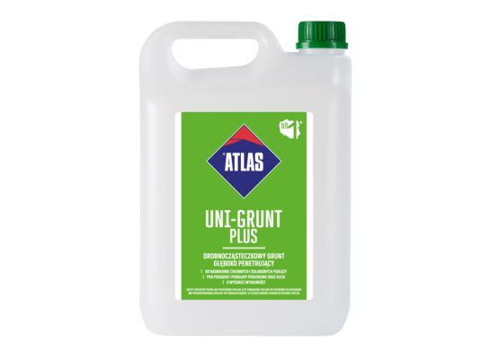 Drobnocząsteczkowy grunt głęboko penetrujący UNI-GRUNT PLUS 5 kg Atlas