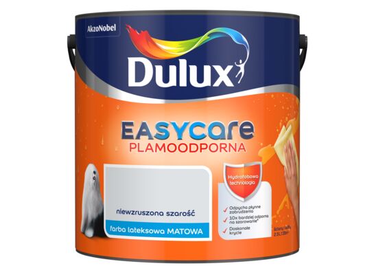 Farba lateksowa EasyCare Plamoodporna Niewzruszona Szarość 2,5 l Dulux
